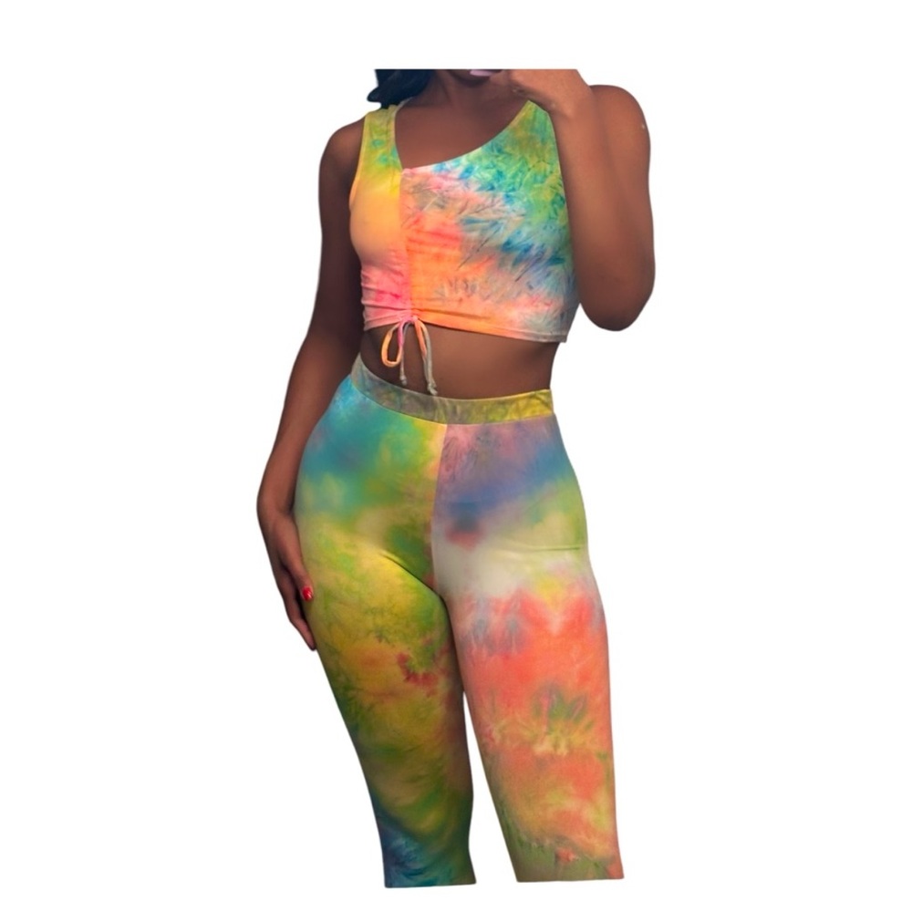 “70 Girl” 2 piece tie dye set